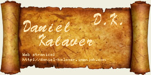 Daniel Kalaver vizit kartica